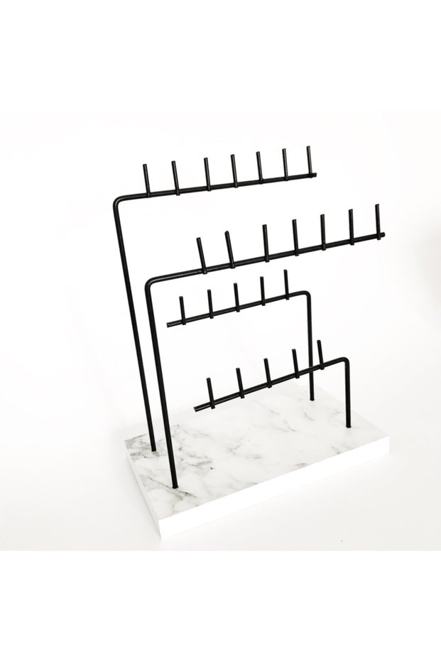 Black and White Quadruple Swivel Set - Stand