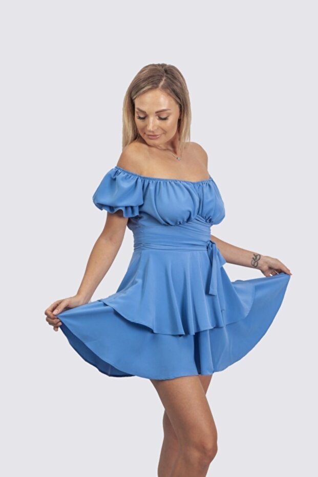 Moda Bebe Mavisi Dört Mevsim Elbise - 4