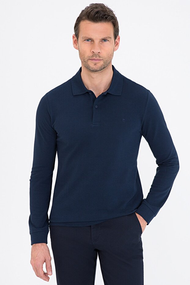 Navy Blue Men's Sweatshirt G021GL082.000.1309389