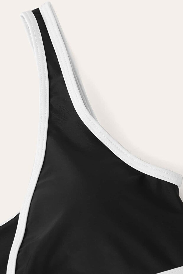 Kadın Siyah Pedli Yüksel Bel Sütyen Külot Takımı - 3