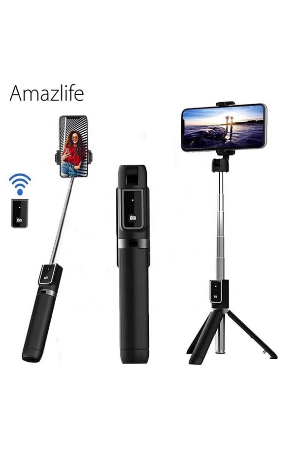P40s Gimbal Bluetooth Kumandalı Selfie Çubuğu Tripod Monopod 100cm - 2