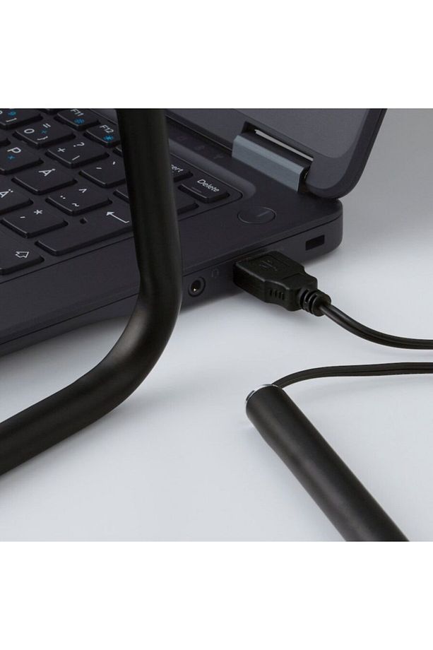 Harte Siyah Led Masa Lambası Çalışma Lambası Ayarlanabilir Başlık Usb Ve Priz Siyah - 4
