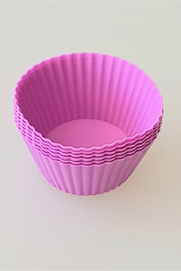 Wonderful Avm 6-Piece Mini Serrated Silicone Muffin Cake Mold (Lilac)