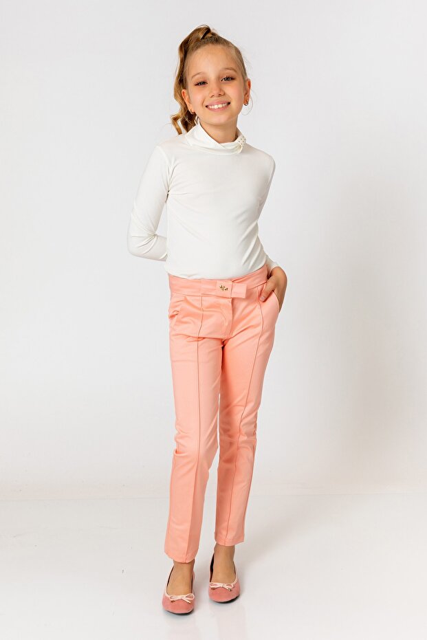Devojčice, salmon pantalone - 2