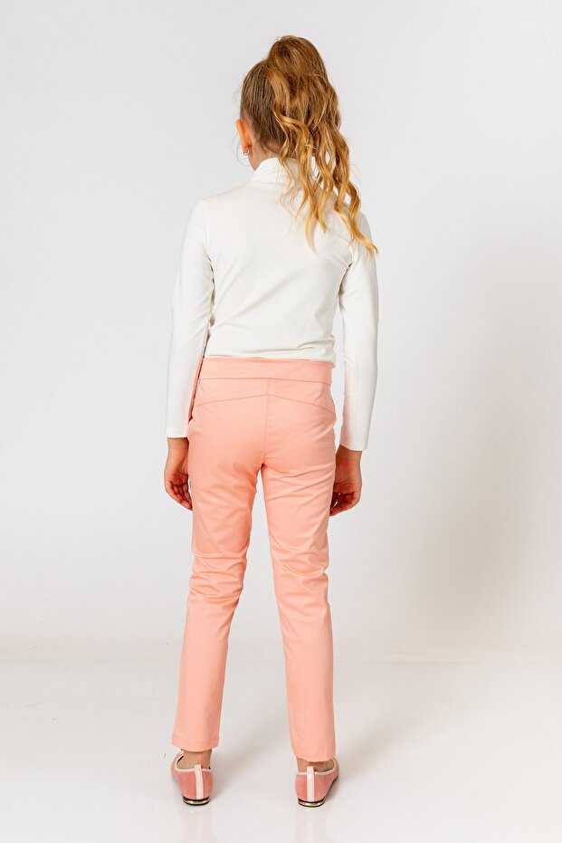 Devojčice, salmon pantalone - 5