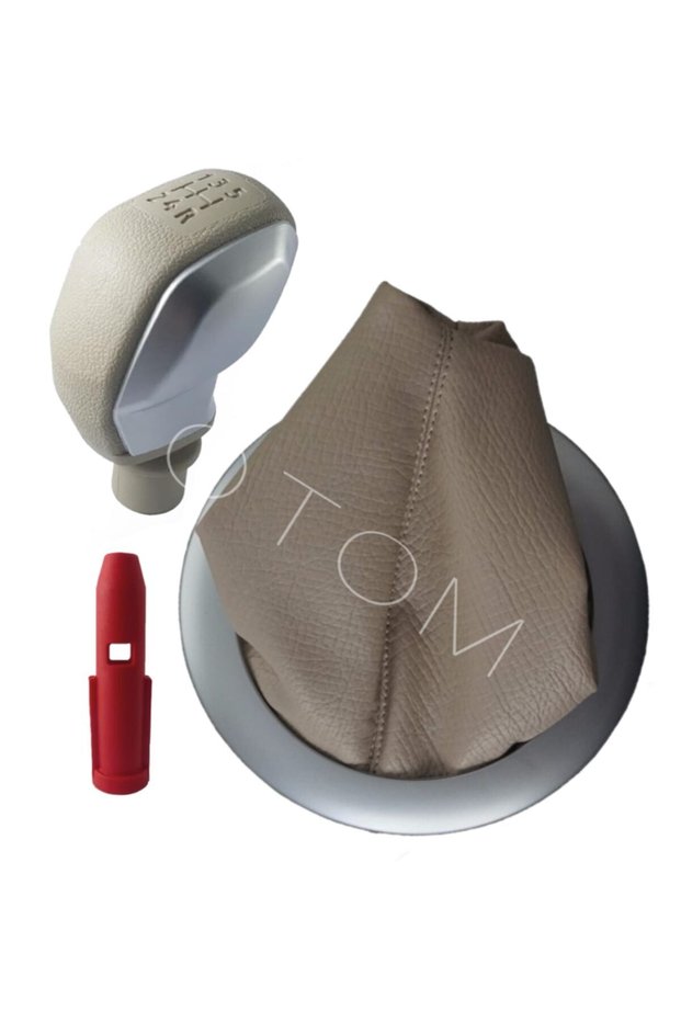 Renault Megane 2 Beige Gear Gaiter and Sports Gear Knob Set (cream)