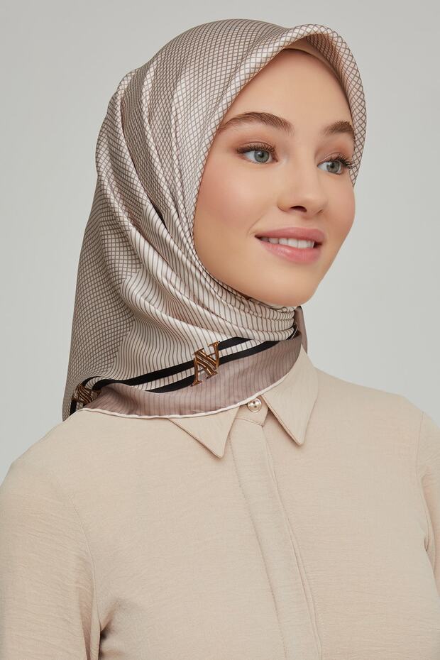 ARMİNE İPEK EŞARP 8616D (TWİLL) (NOSTALJİ) - 1