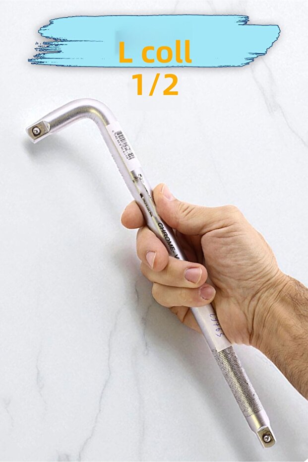 Professional Socket Hand Tool 1/2 L Sleeve Socket Wrench with Ergonomic Non Slip Handle and Durable Chrome Plating - 1