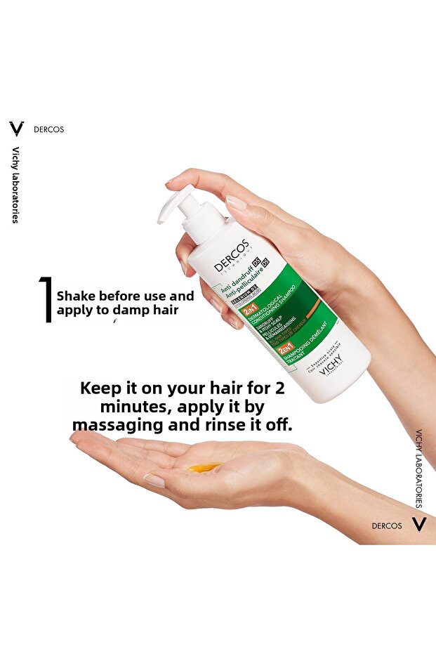 Dercos Selenium Hyaluronic Acid 2in1 Shampoo 390 ml - 4