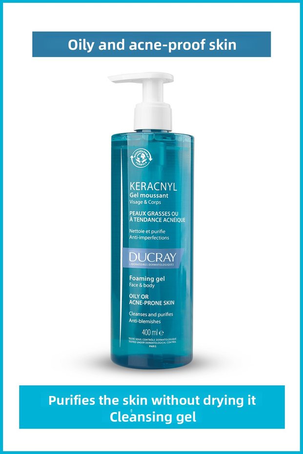 400 ml Keracnyl Gel - Facial Cleansing Gel for Oily and Acne-Prone Skin