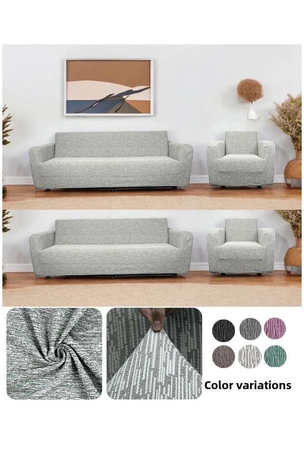 Jacquard 3 3 1 1 - Elastic Sofa and Seat Cover Set - 1