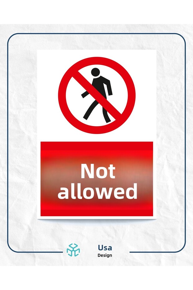 No Entry Sticker 20X28 cm