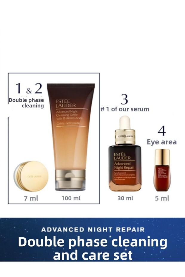 Cleansing Balm 7ml Gel 100ml Serum 30ml Eye Cream 5 ml Dual Phase Cleansing and Care Set