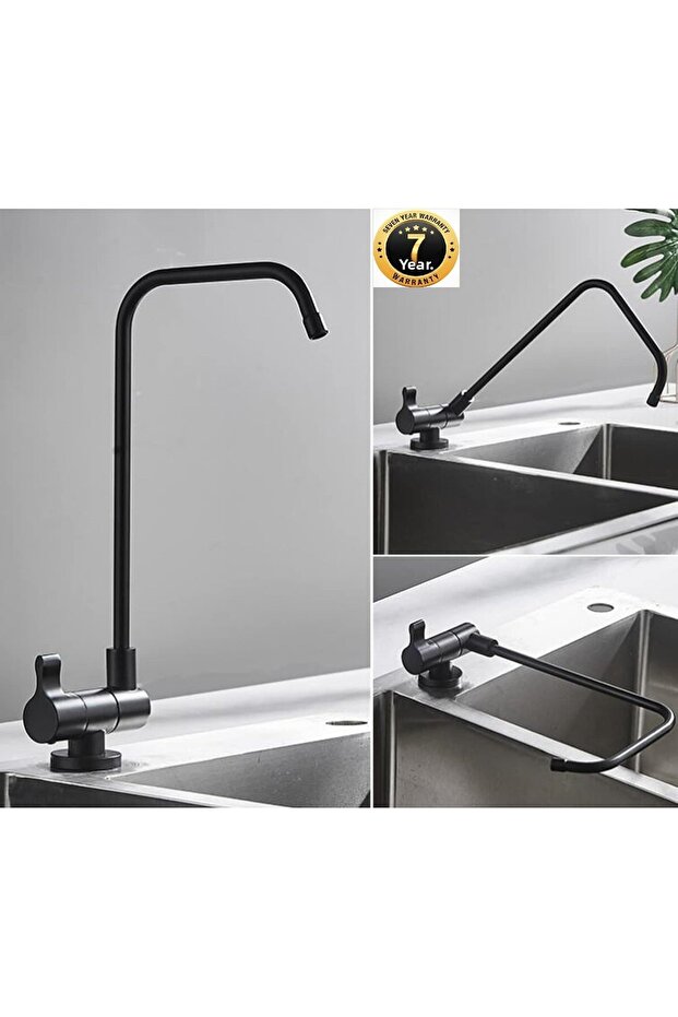 Water Purification Faucet Folding Built-In New Model Matte Black Imported 7 Years Warranty
