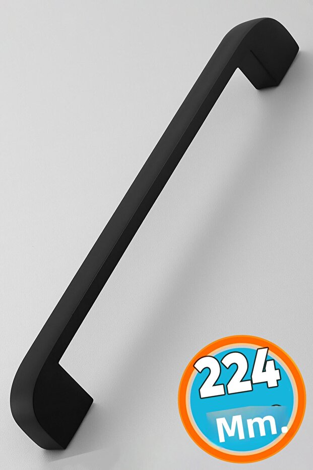 Kitchen Furniture Drawer Kitchen Cupboard Cabinet Handles Cover Handle 22.4 cm Handle 224 mm Black Metal