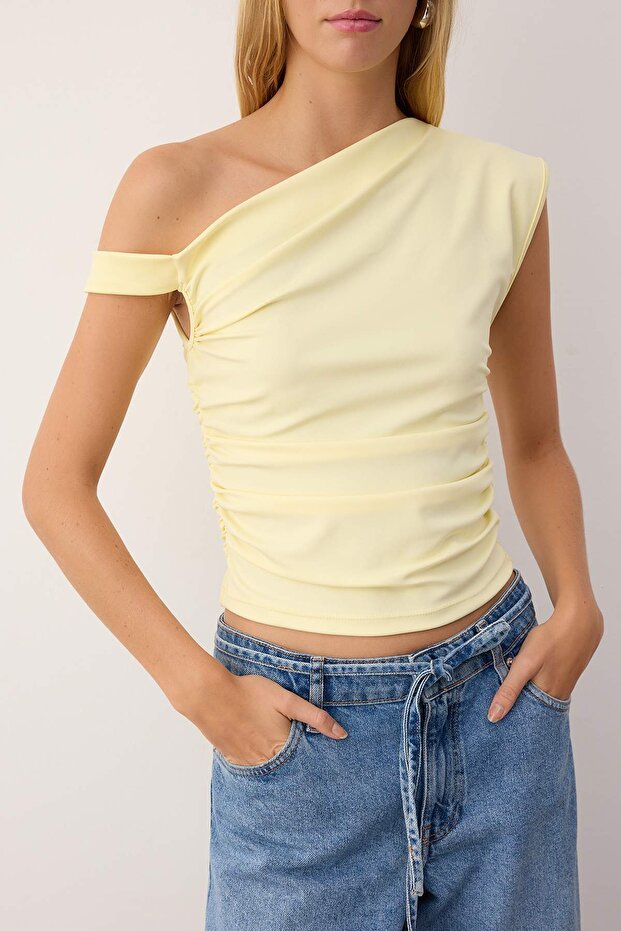 Sarı Örme Bluz TEDSS24BZ00031 - 3