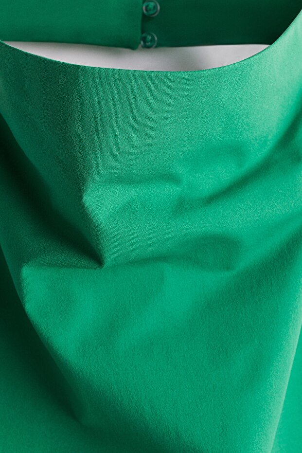 Drapeli Halter Yaka Üst - 5