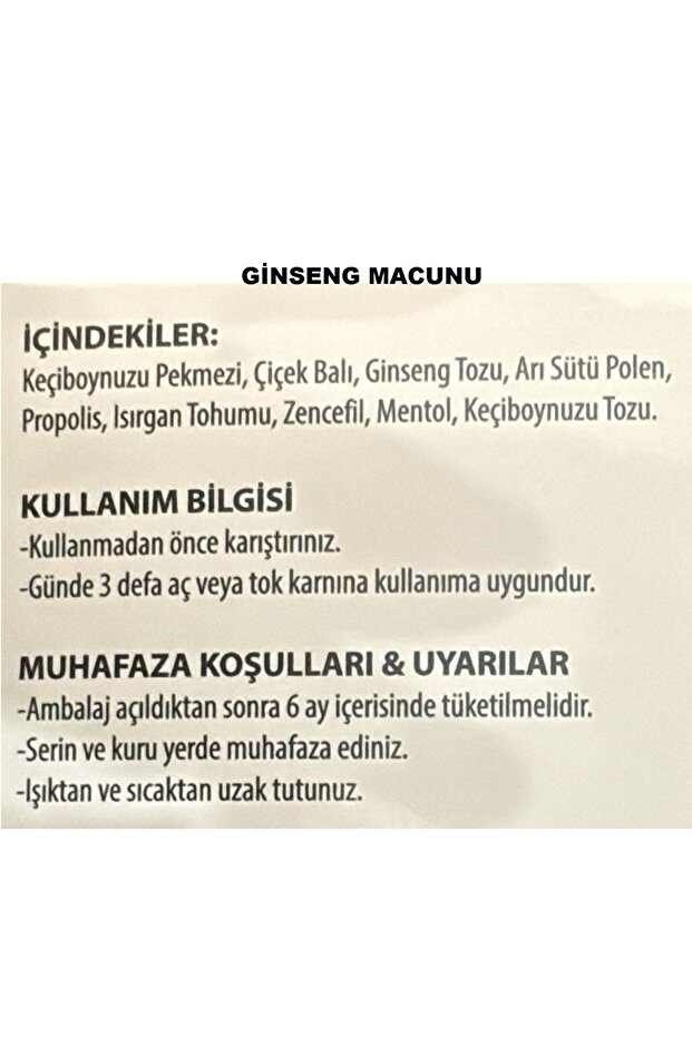 Bitkisel Mesir Kadın Erkek Kullanımlı Macunu Macun Net 240gr Öğütülmüş Ginseng20gr - 2