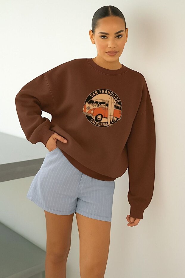 3 Yarn Combed Cotton Unisex San Francisco Printed Sweatshirt