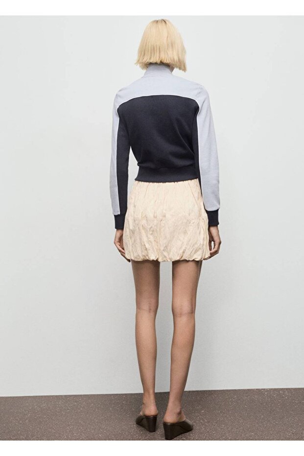 Kırışık görünümlü balon etek - 4