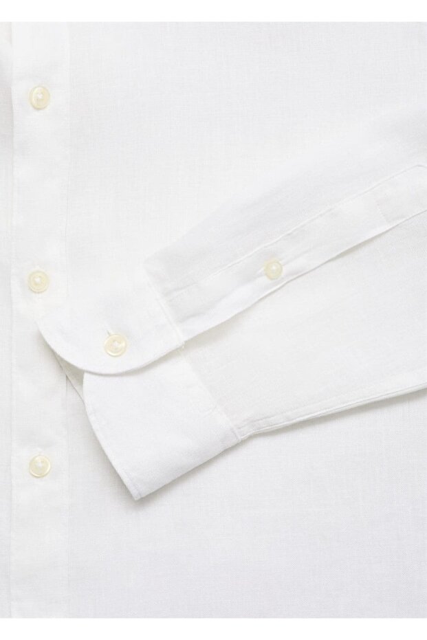 %100 keten gömlek - 5