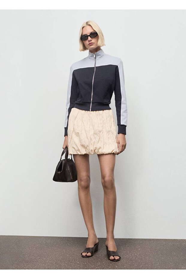 Kırışık görünümlü balon etek - 2