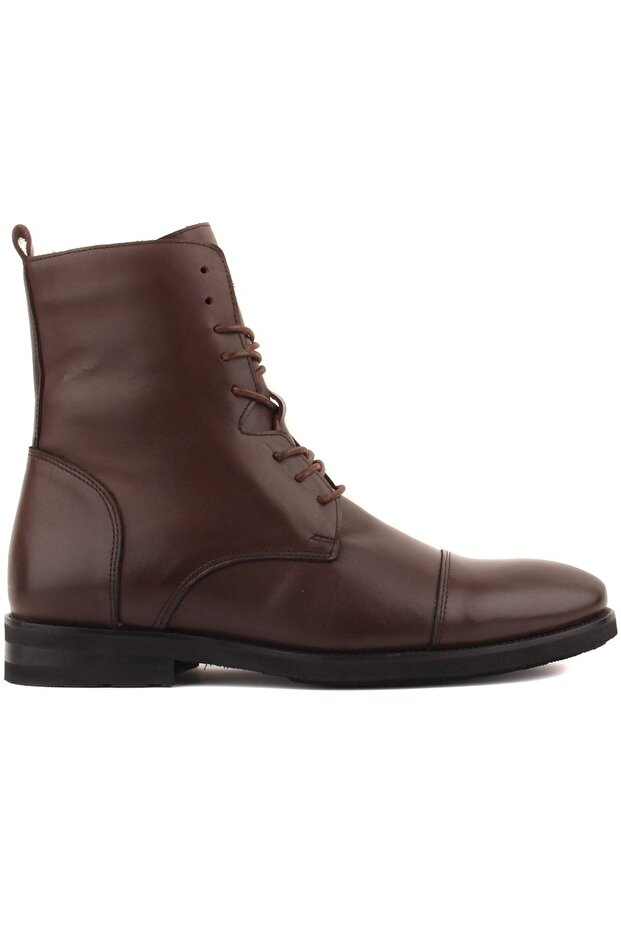 - Brown Suede Leather Lace-Up Men's Boots with Zipper 102-8008-01Eva
