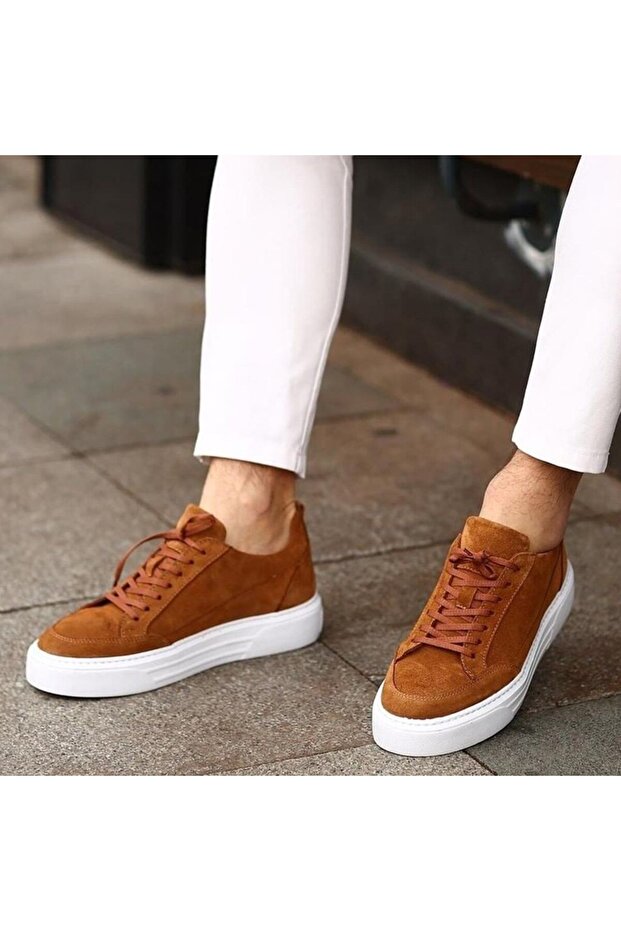- Tan Suede Men's Casual Shoes 101-7051-Gom228