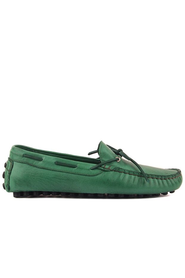 - Green Leather Men's Loafer 101-3791-11169