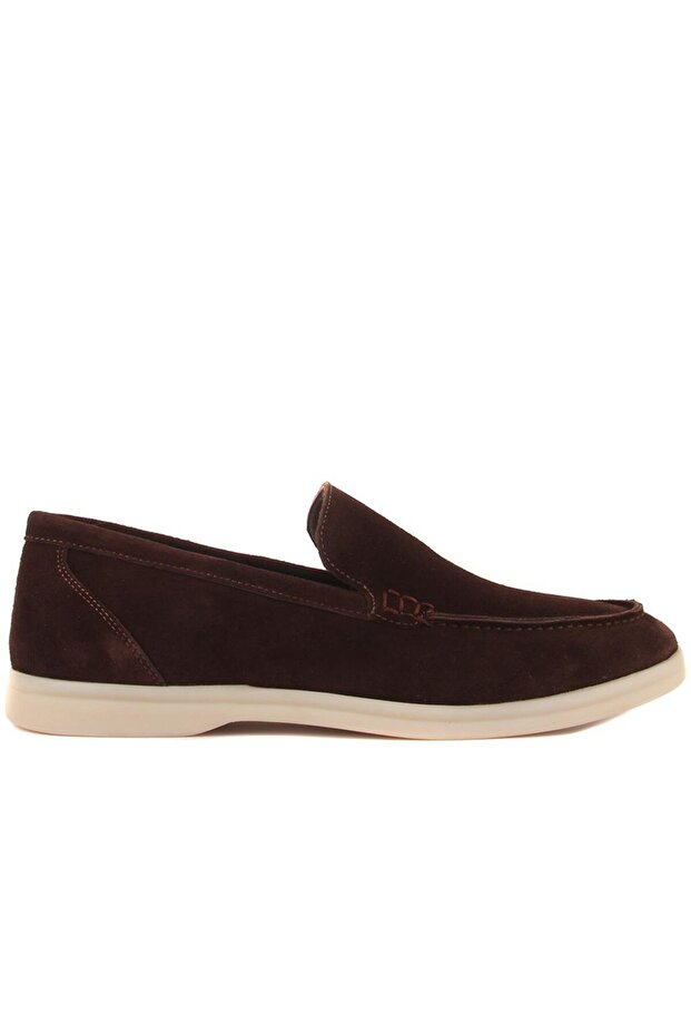 - Brown Suede Leather Men's Casual Shoes 101-6046-101