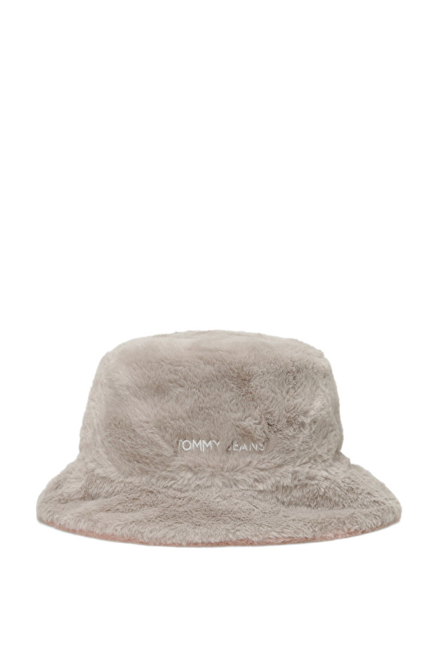 TJW LINEAR FUR BUCKET HAT Gri Kadın Şapka - 1