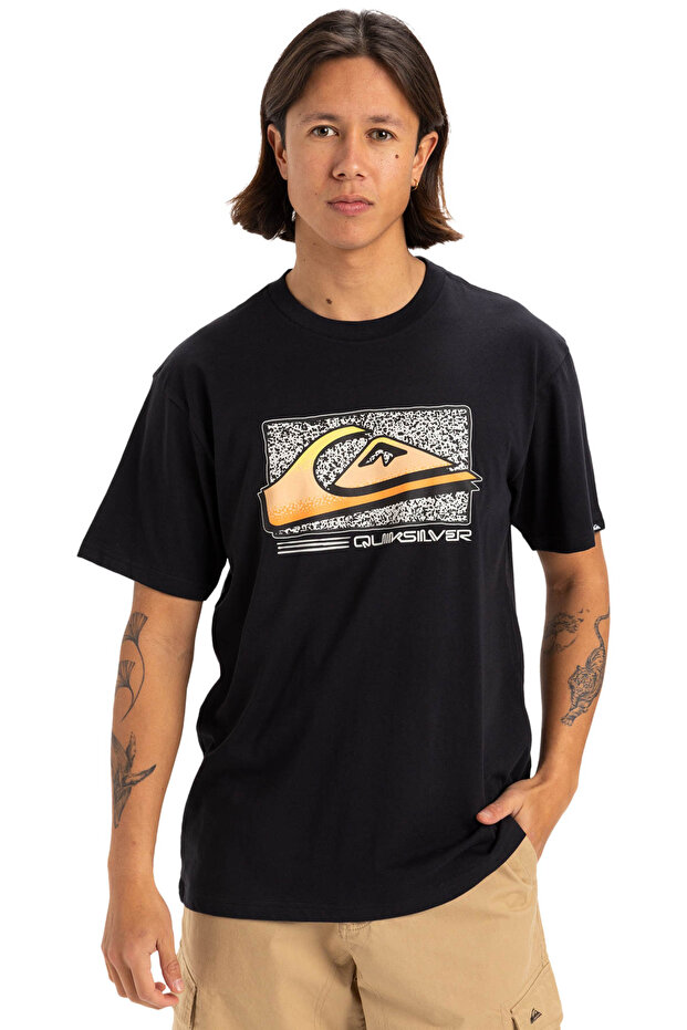 Retro Fade Men's Black Round Neck T-Shirt