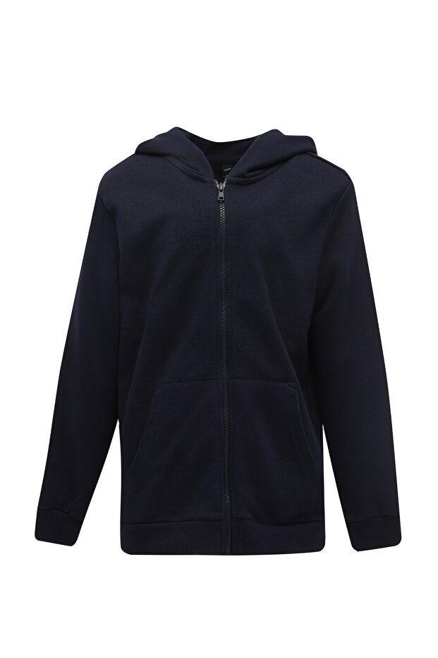 Ku 18Shay Kds01 5Pr Navy Blue Unisex Children's Zippered Sweatshirt