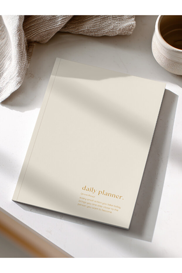 Daily Planner - A5 Unlimited Monthly, Weekly and Daily Planner - Cream