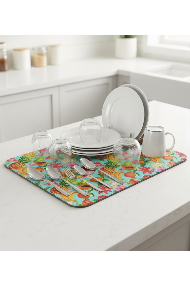 Microfiber Fruit Printed Dish Pad Set of 5