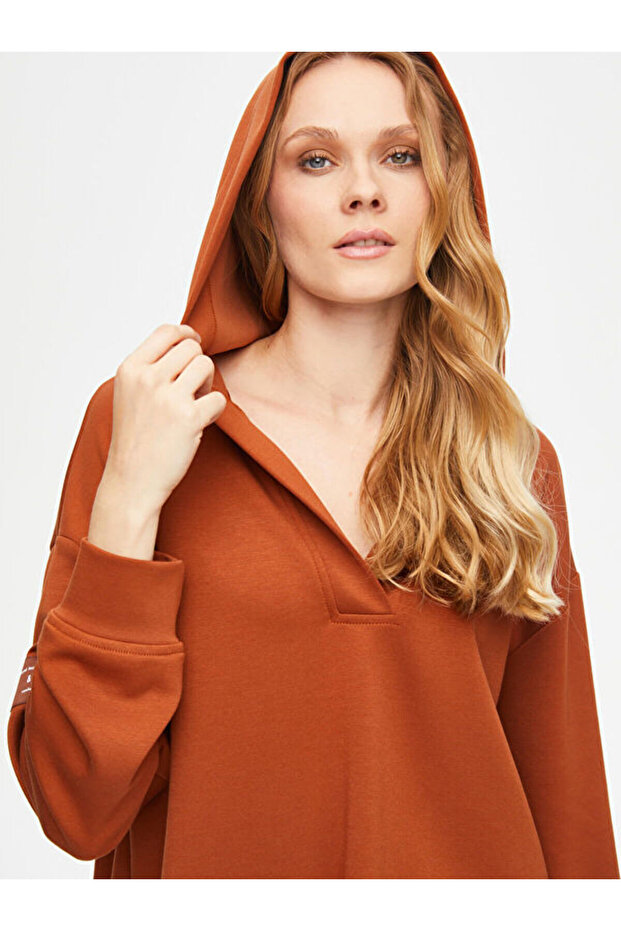 Kapüşonlu Modallı Sweatshirt 69508 - 5