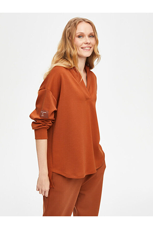 Kapüşonlu Modallı Sweatshirt 69508 - 2