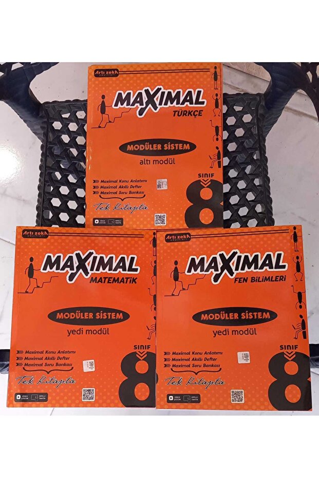 2026 8.sınıf Maximal Modüler Sistem Matematik, Fen, Türkçe Seti (3 KİTAP) - 1