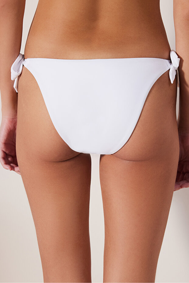 Brazilian White Bikini Bottoms - 2