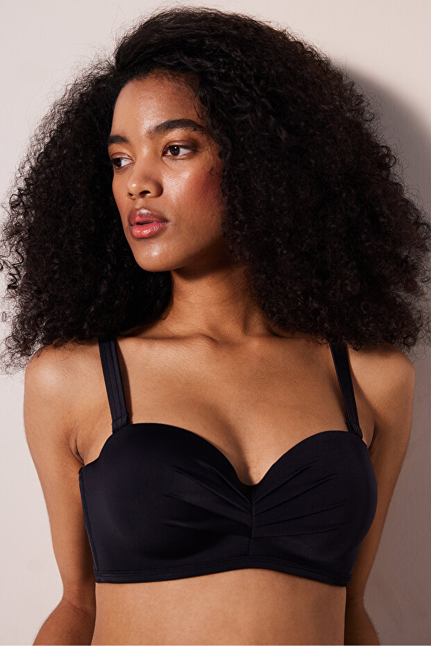 Lotus Siyah Straplez Bikini Üstü - 4