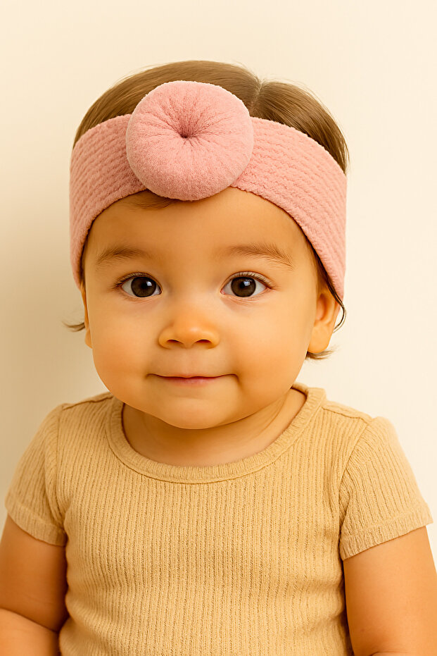 Girl's Daily Bandana Set with Bun (Age 2-5)