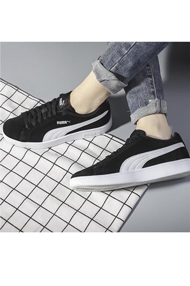 Ayakkabı 36498901 Smash v2 Black-Puma White-Puma - 3