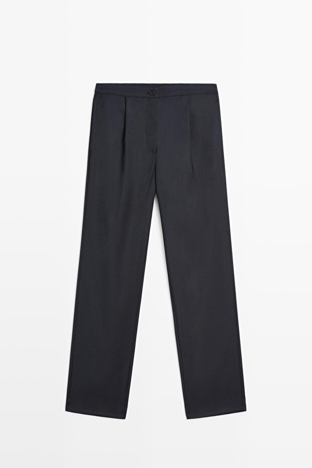 Elastik belli pensli pantolon - 5