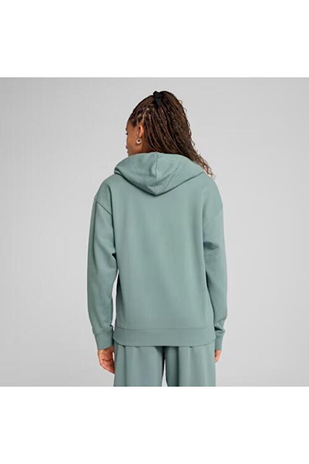 SCRIPT COMFORT HOODİE GREEN MOON KADIN KAPÜŞONLU SWEATSHIRT - 5