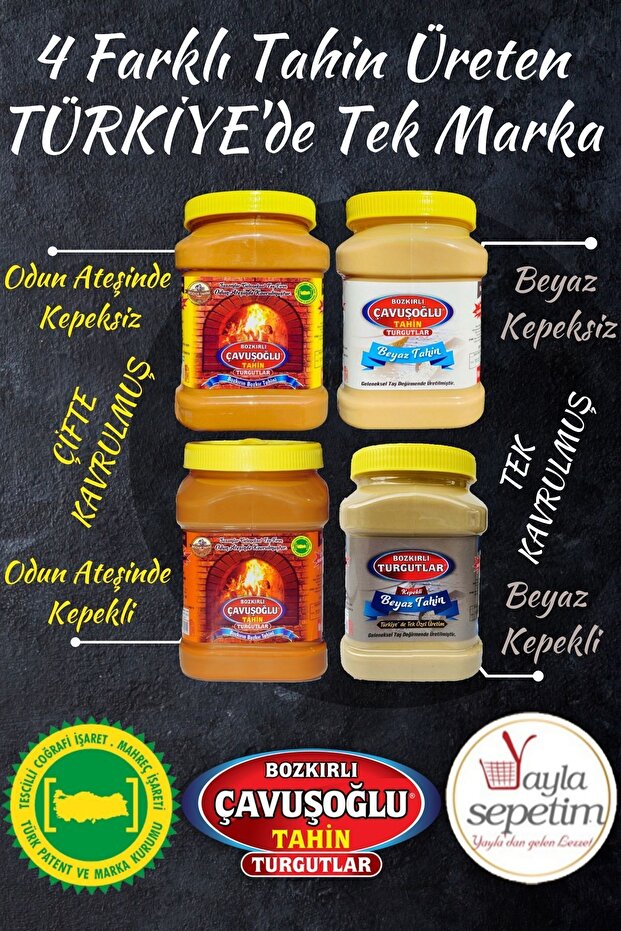 Odun Ateşinde Çifte Kavrulmuş Kepeksiz Bozkır Tahini 600g Cam Kavanoz - 2