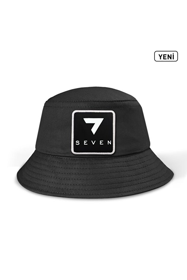Bucket 7 Numara Logolu Siyah Şapka - 1