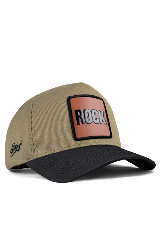 Rock Logo Black-Mink Baseball Cap