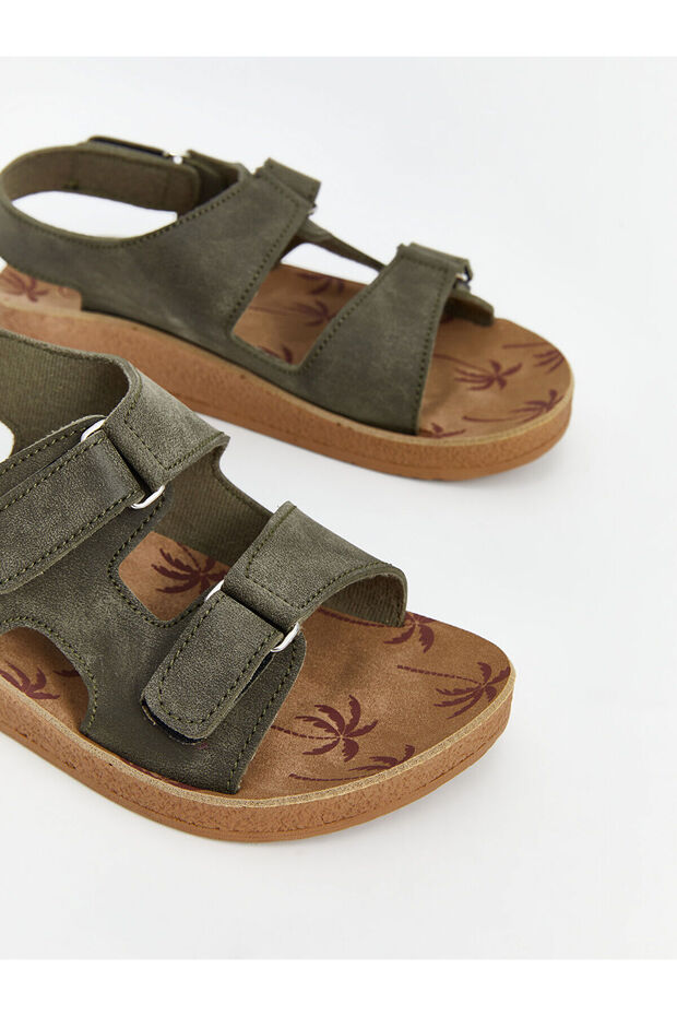LCW STEPS Deri Görünümlü Erkek Çocuk Sandalet (S5) - 3