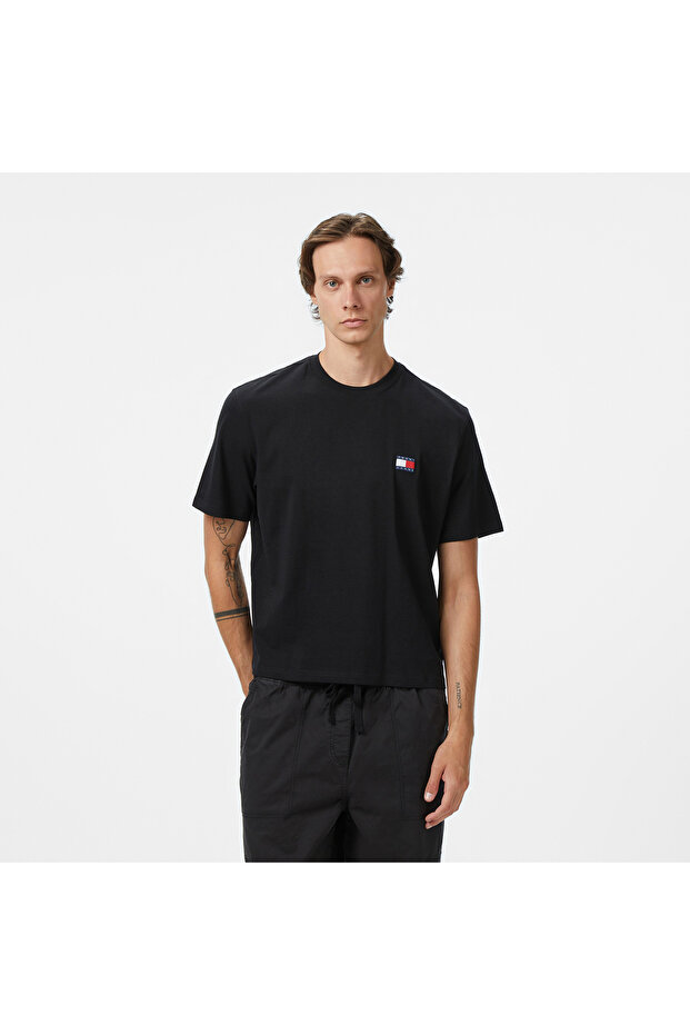 Tommy Jeans 90-es évek Flag férfi fekete póló - 1