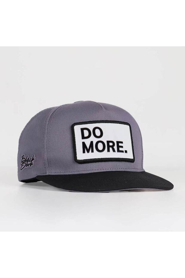 قبعة هيب هوب باللونين الأسود والرمادي مع شعار Do More